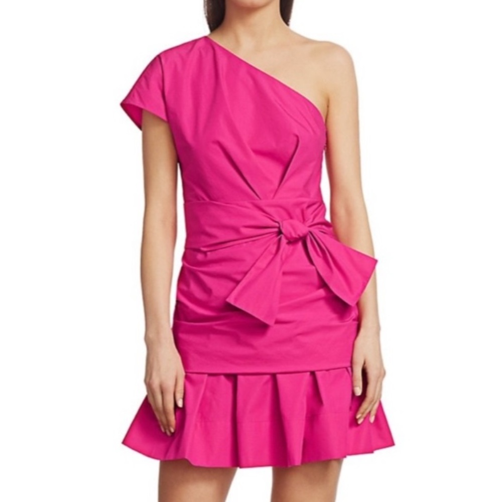 Derek Lam 10 Crosby | NWT! Hot Pink One Shoulder Poplin Dress